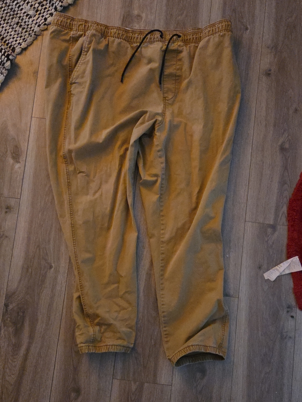 Men's Casual Drawstring Jogger Pants - Tan